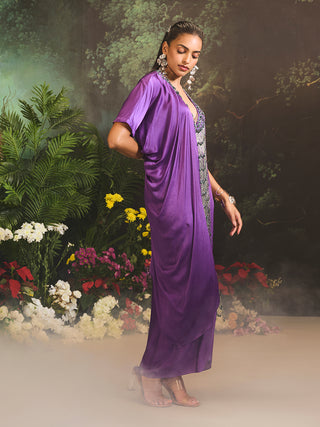 Sage purple kurta and skirt