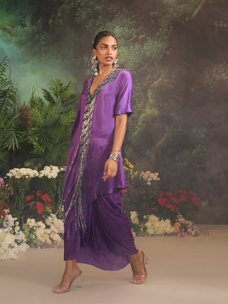 Sage purple kurta and skirt