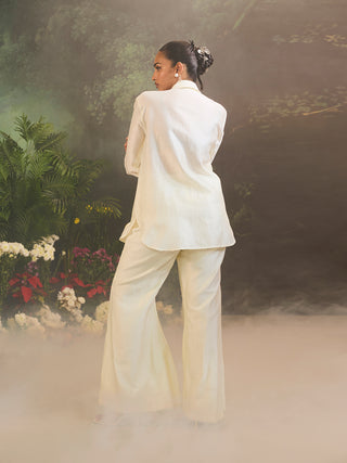 Azalea ivory shirt and flared pants