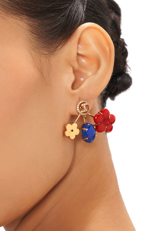 Gold iconette earrings