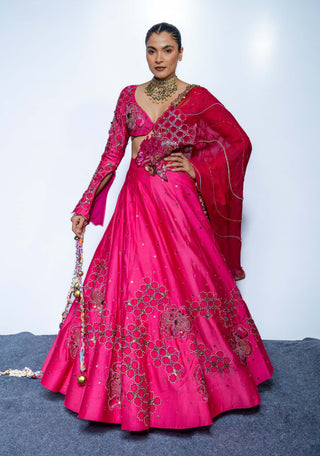 Royale fuchsia pink lehenga set