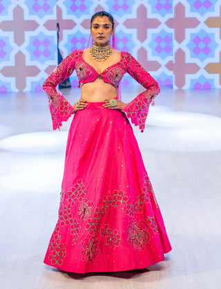 Royale fuchsia pink lehenga set