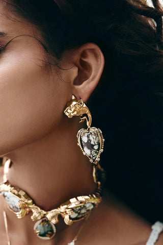 Temptress leopard earrings