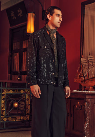 Draco black bomber and pant set