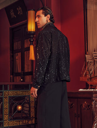 Draco black bomber and pant set