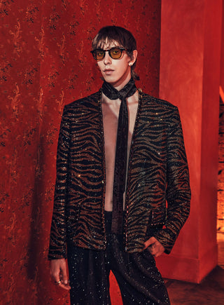 Caelan black jacket and trouser