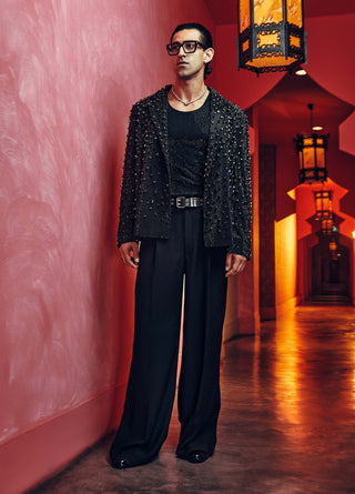 Victor black blazer and trouser set