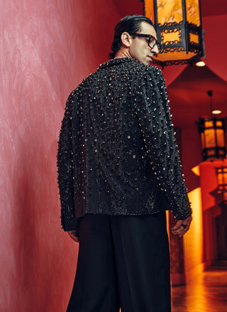 Victor black blazer and trouser set