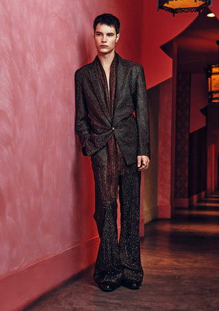 Alaric brown blazer and trouser