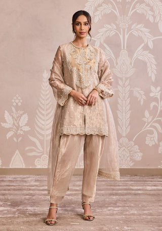 Water gold embroidered kurta set