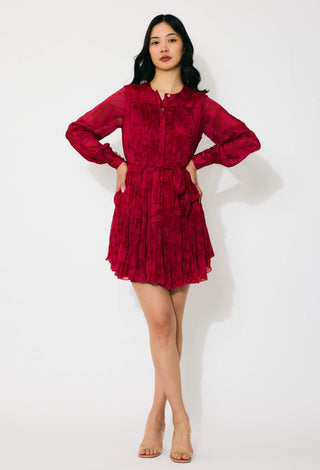Hot pink and red short dress
