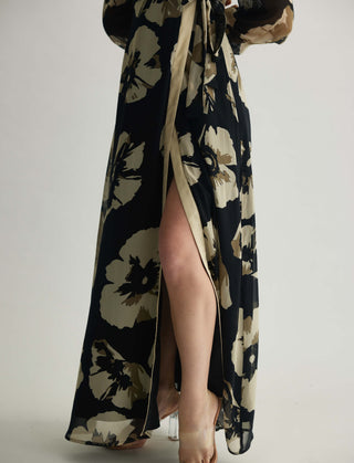 Black And White Floral Wrap Dress by Koai available on Indiaspopup