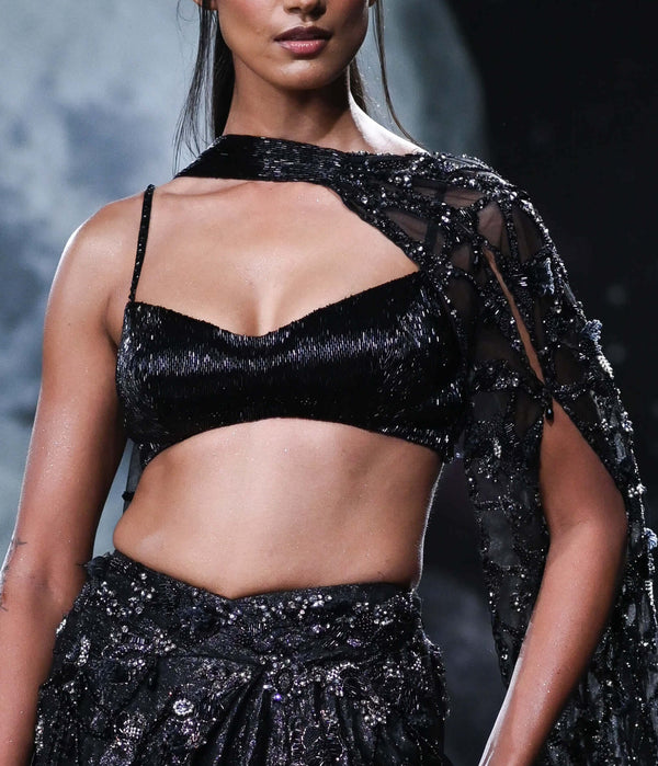Dolly J-Larisa Black Lehenga Set-INDIASPOPUP.COM