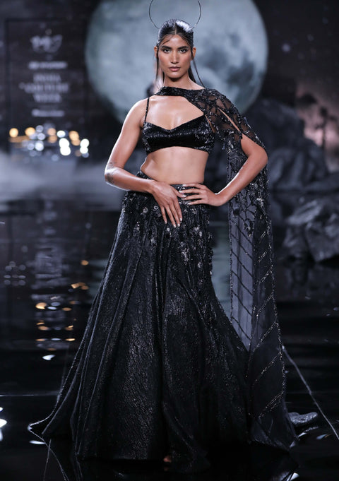Dolly J-Larisa Black Lehenga Set-INDIASPOPUP.COM
