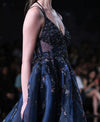 Dolly J-Dione Navy Metallic Gown-INDIASPOPUP.COM