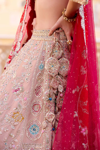 Caramel taupe mulberry silk bridal lehenga set