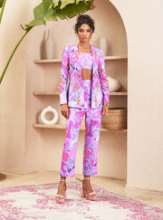 LIVING CORAL- Lilac and Hot pink sequin printed pant suit set – Papa Don't  Preach