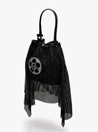 Black poppi crystal bucket bag