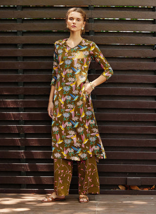 Aviary Kurta And Straight Pants by Nautanky, available on Indiaspopup.com