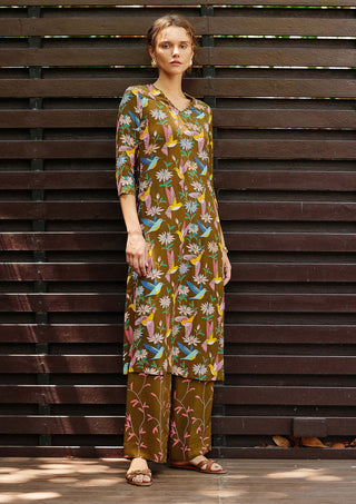 Aviary Kurta And Straight Pants by Nautanky, available on Indiaspopup.com