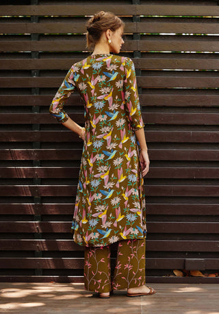 Aviary Kurta And Straight Pants by Nautanky, available on Indiaspopup.com