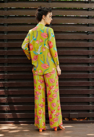 Botanique Mustard Shirt And Pant by Nautanky, available on Indiaspopup.com