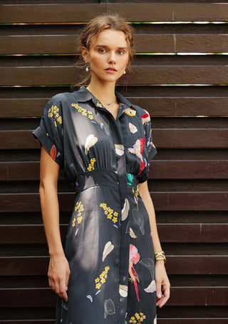 Eden printed shirt dress