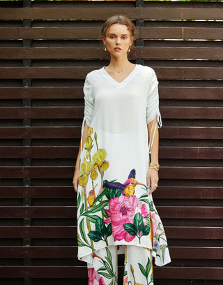 Flourish White Kurta And Pants by Nautanky, available on Indiaspopup.com