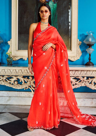 Hannah silk organza sari and blouse