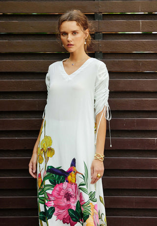 Flourish White Kurta And Pants by Nautanky, available on Indiaspopup.com