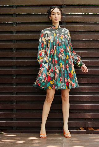 Exotica Flower Printed Dress by Nautanky, available on Indiaspopup.com