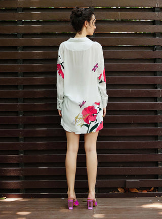 Meadow White Shirt And Shorts by Nautanky, available on Indiaspopup.com