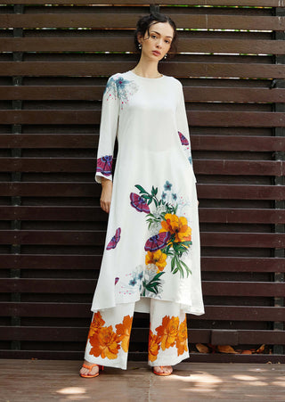 Rosette Printed Kurta And Pants by Nautanky, available on Indiaspopup.com