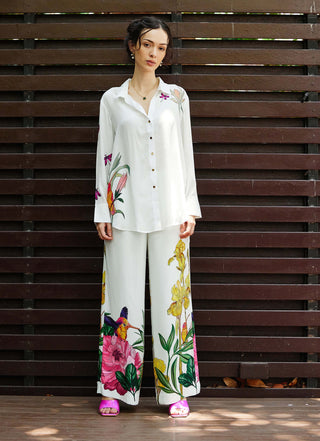 Blossom White Shirt And Pants by Nautanky, available on Indiaspopup.com