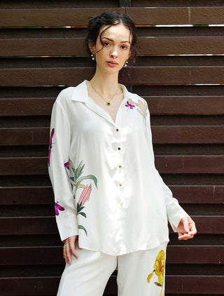 Blossom White Shirt And Pants by Nautanky, available on Indiaspopup.com