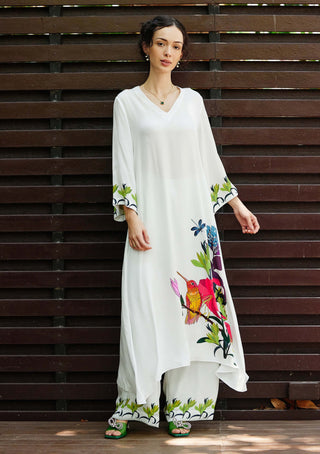 Grace White Kurta And Pants by Nautanky, available on Indiaspopup.com