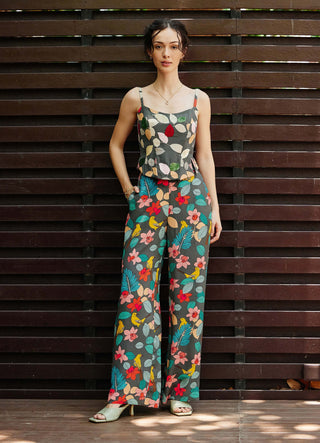 Exotica Printed Corset And Pants by Nautanky, available on Indiaspopup.com