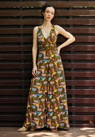 Aviary Olive Jumpsuit by Nautanky, available on Indiaspopup.com