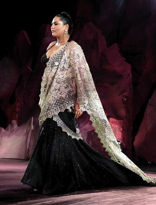 Rewa draped sari set