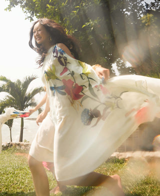 Meadow flower white dress