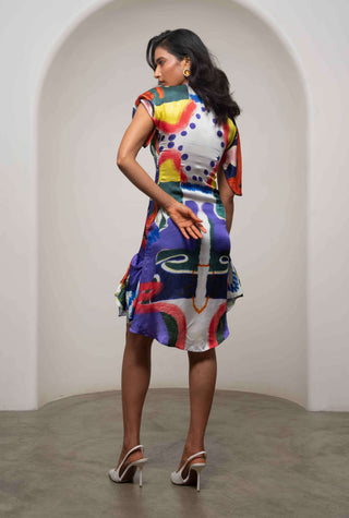 Varen draped mini dress