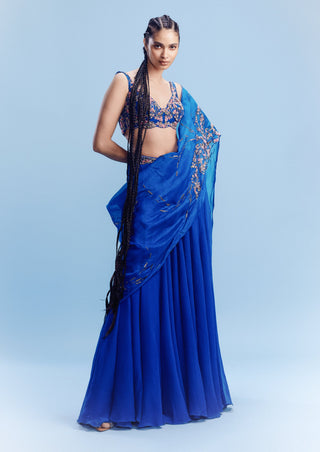 Kai chiffon blue lehenga set