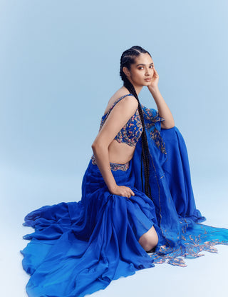 Kai chiffon blue lehenga set