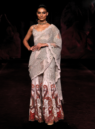 Mrinalika sharara sari set