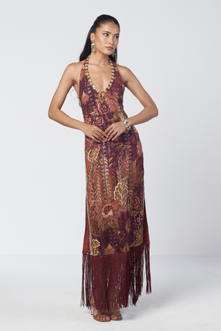 Shararat mocha tunic dress