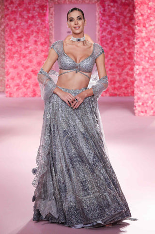 Sabine Pale Lilac Lehenga Set by Dolly J, available on Indiaspopup.com