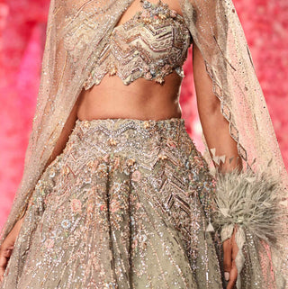 Coralie Sage Lehenga Set by Dolly J, available on Indiaspopup.com