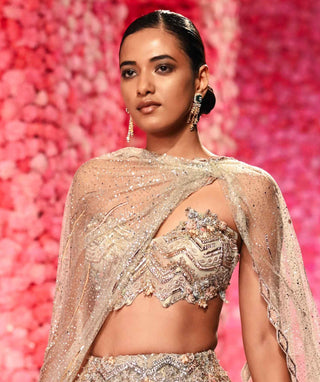 Coralie Sage Lehenga Set by Dolly J, available on Indiaspopup.com