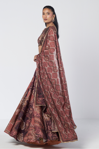 Patakha mocha lehenga set