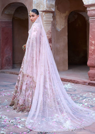 Ivati pastel pink bridal lehenga set